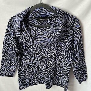Jones Wear Sweater Zebra Print